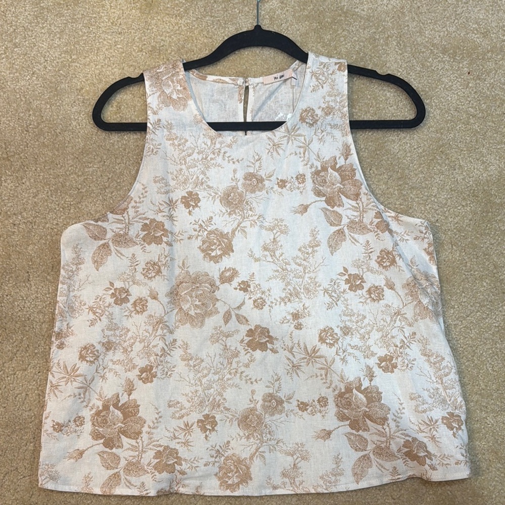 Francesca's Collections White Boxy Tank Top